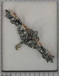broche de barre de diamant antique vintage