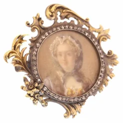 Broche, diamant, or