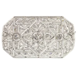 Broche diamant platine