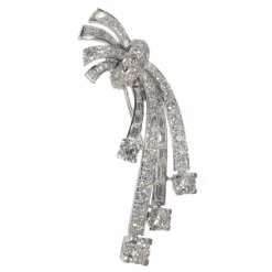 Broche Diamant Platine Vintage/Estate