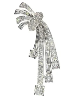Broche Diamant Platine Vintage/Estate