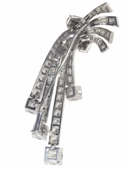 Broche Diamant Platine Vintage/Estate