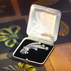 Broche Diamant Platine Vintage/Estate