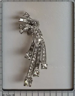 Broche Diamant Platine Vintage/Estate