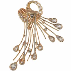 Broche diamants années 1960