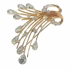 Broche diamants années 1960
