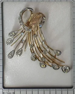 Broche diamants années 1960