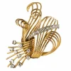 Broche diamants et or jaune rétro