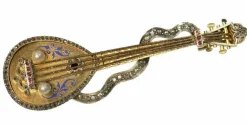Broche diamants, émail