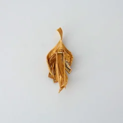Broche diamants or jaune