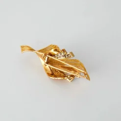 Broche diamants or jaune