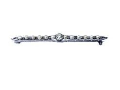 Broche Diamants Perles