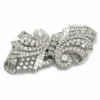 Broche Double Clip Art Déco - Or, platine & diamants