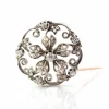 Broche 19e sertie de diamants or et argent