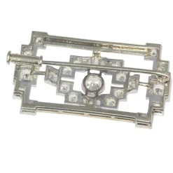 Broche en diamant Art déco