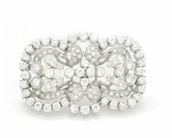 Broche en or blanc avec 4,90 carats de diamants