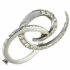 Broche en or blanc et diamants