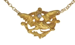 Broche en or, diamant