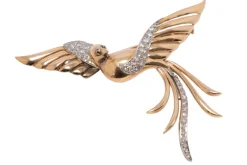 broche en or et diamants