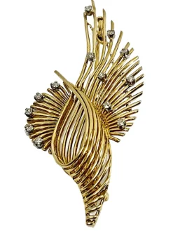 Broche en or et diamants