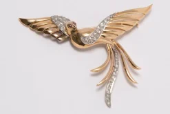 broche en or et diamants