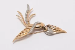 broche en or et diamants
