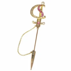 Broche en or et diamants