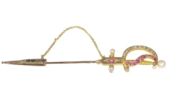Broche en or et diamants