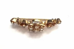 Broche en or jaune avec diamants