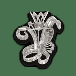 Broche en Or 18k et platine avec 2,50 Cts de diamants taille ancienne vers 1950.