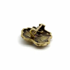 Broche en or russe avec saphir, diamant et rubis biologique
