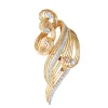 Broche Enroulements Diamants & Or Jaune