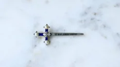 Broche Epée Ancienne Perles Fines