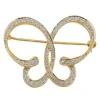 Broche Epingle Or jaune Diamant