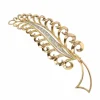 Broche feuille d'or et diamants