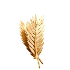 Broche "Feuille" en or jaune