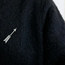 Broche flèche, diamants et onyx