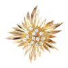 Broche Fleur, Diamants & Or Jaune