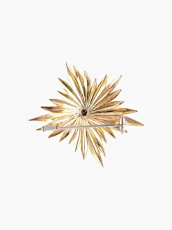 Broche Fleur, Diamants & Or Jaune