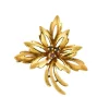 Broche Fleur en or jaune, saphir et rubis