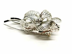 Broche Fleur Or blanc Diamant