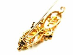 Broche Fleur Or jaune, Or blanc Diamant
