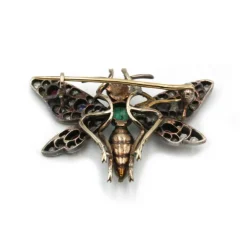 Broche Libellule - Or & Pierres précieuses