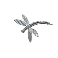 Broche libellule en or blanc 18 carats et diamants