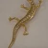 Broche Lézard, Or Jaune & Diamant