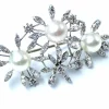 Broche "Marguerites" Diamants Perles