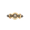BROCHE NAPOLEON III OR ROSE ET ARGENT