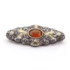 Broche Napoléon III or jaune, argent citrine