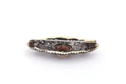 Broche Napoléon III or jaune, argent citrine
