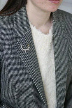 Broche Napoléon III or rose et diamants